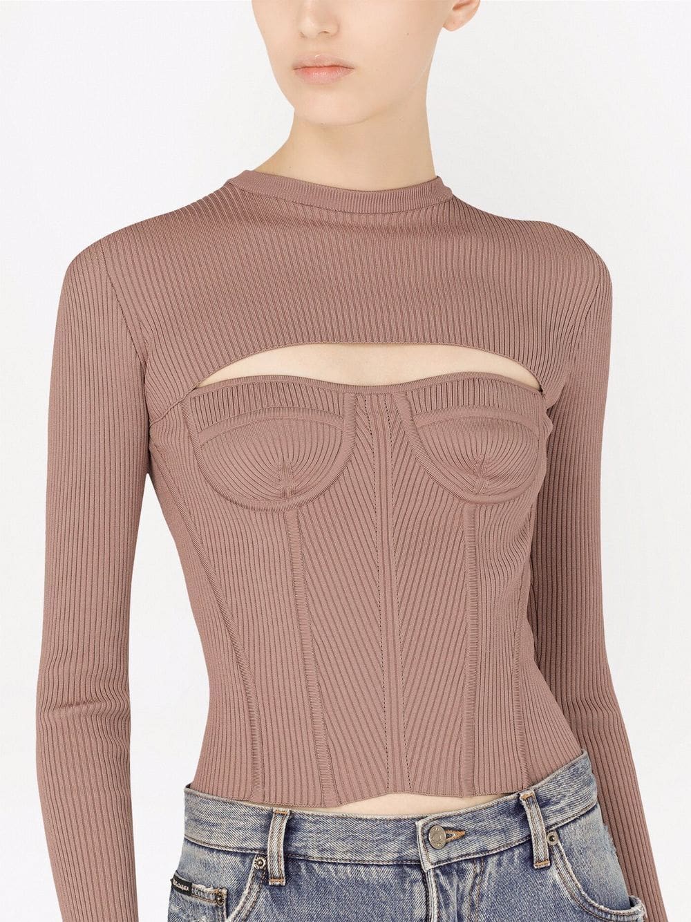 Dolce & Gabbana cut-out corset jumper - Image 5