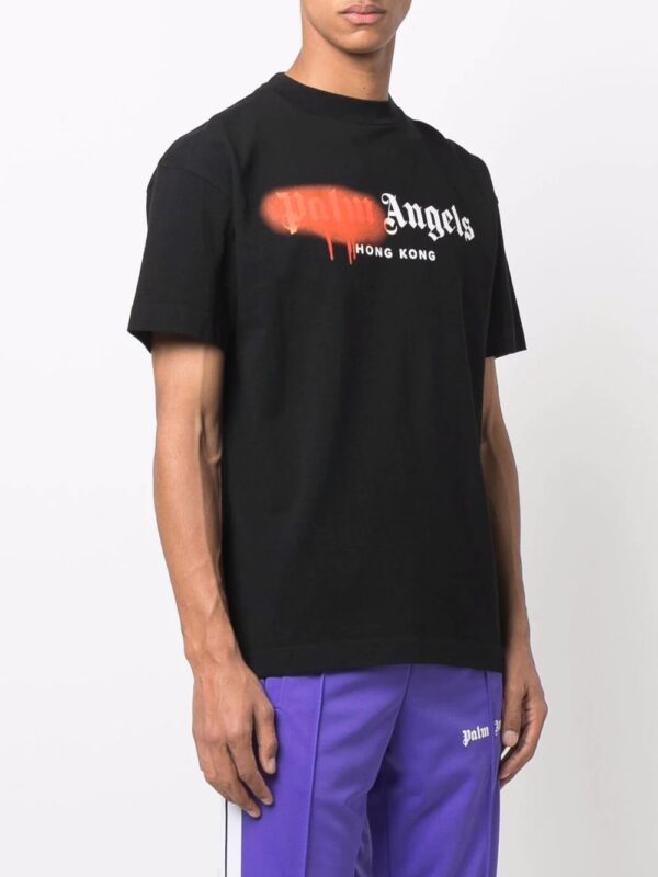 Palm Angels  Sprayed logo-print T-shirt - Image 3