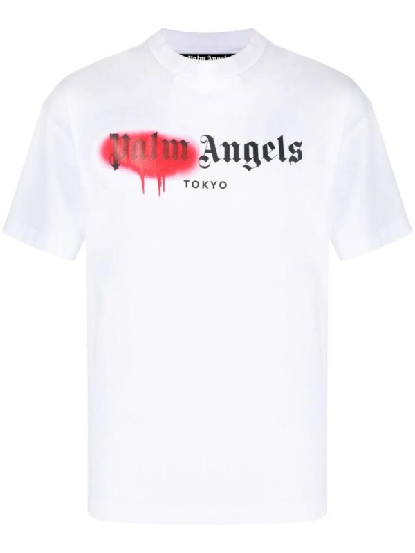 Palm Angels  Sprayed logo-print T-shirt