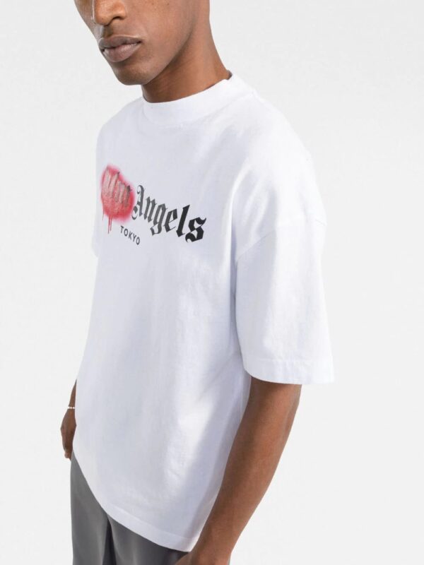 Palm Angels  Sprayed logo-print T-shirt - Image 3