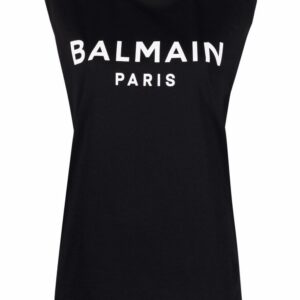 Balmain logo-print tank top