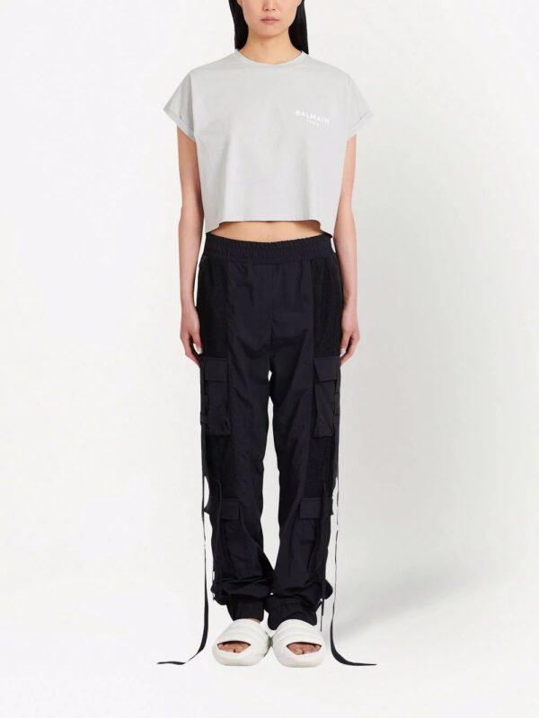 Balmain  flocked-logo T-shirt - Image 3