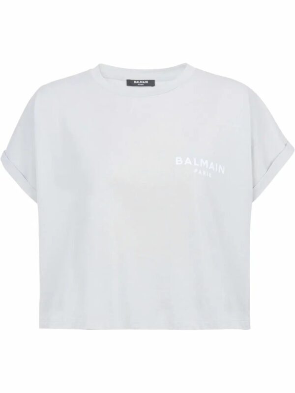 Balmain  flocked-logo T-shirt