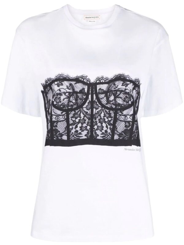 Alexander McQueen  lace corset T-shirt