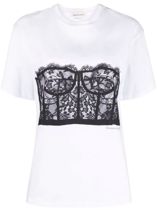 Alexander McQueen  lace corset T-shirt
