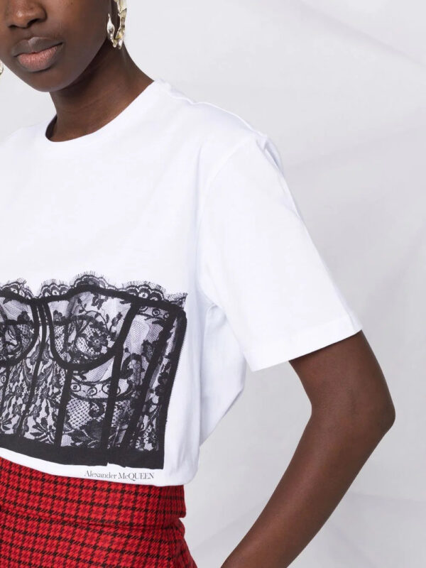Alexander McQueen  lace corset T-shirt - Image 3