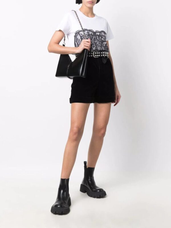 Alexander McQueen  bustier print T-shirt - Image 2