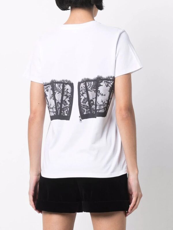 Alexander McQueen  bustier print T-shirt - Image 4