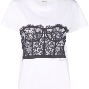 Alexander McQueen  bustier print T-shirt