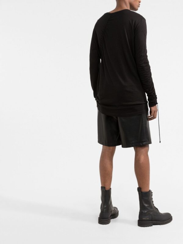 Balmain  long-sleeve drawstring T-shirt - Image 4