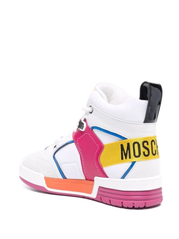 Moschino  panelled high-top sneakers - Image 3