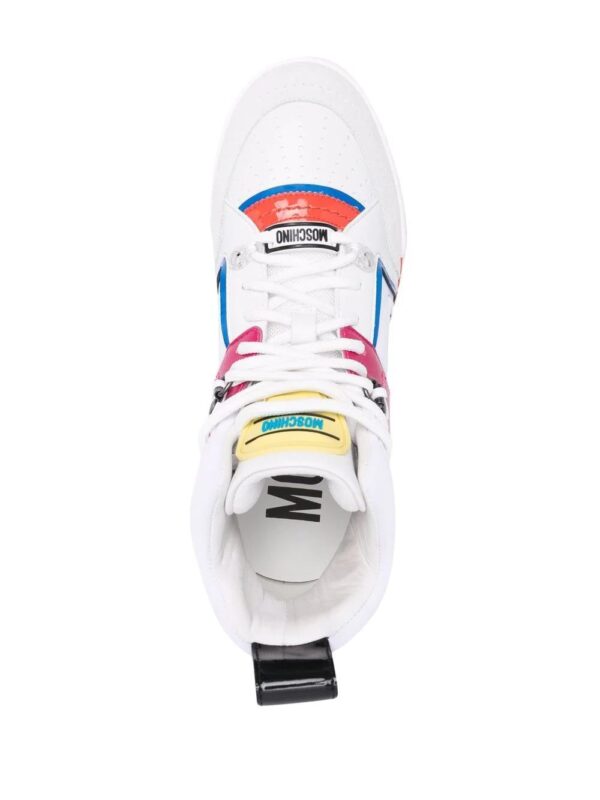 Moschino  panelled high-top sneakers - Image 4