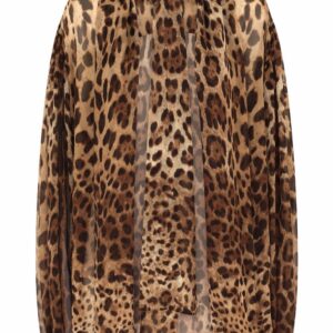 Dolce & Gabbana leopard-print chiffon shirt