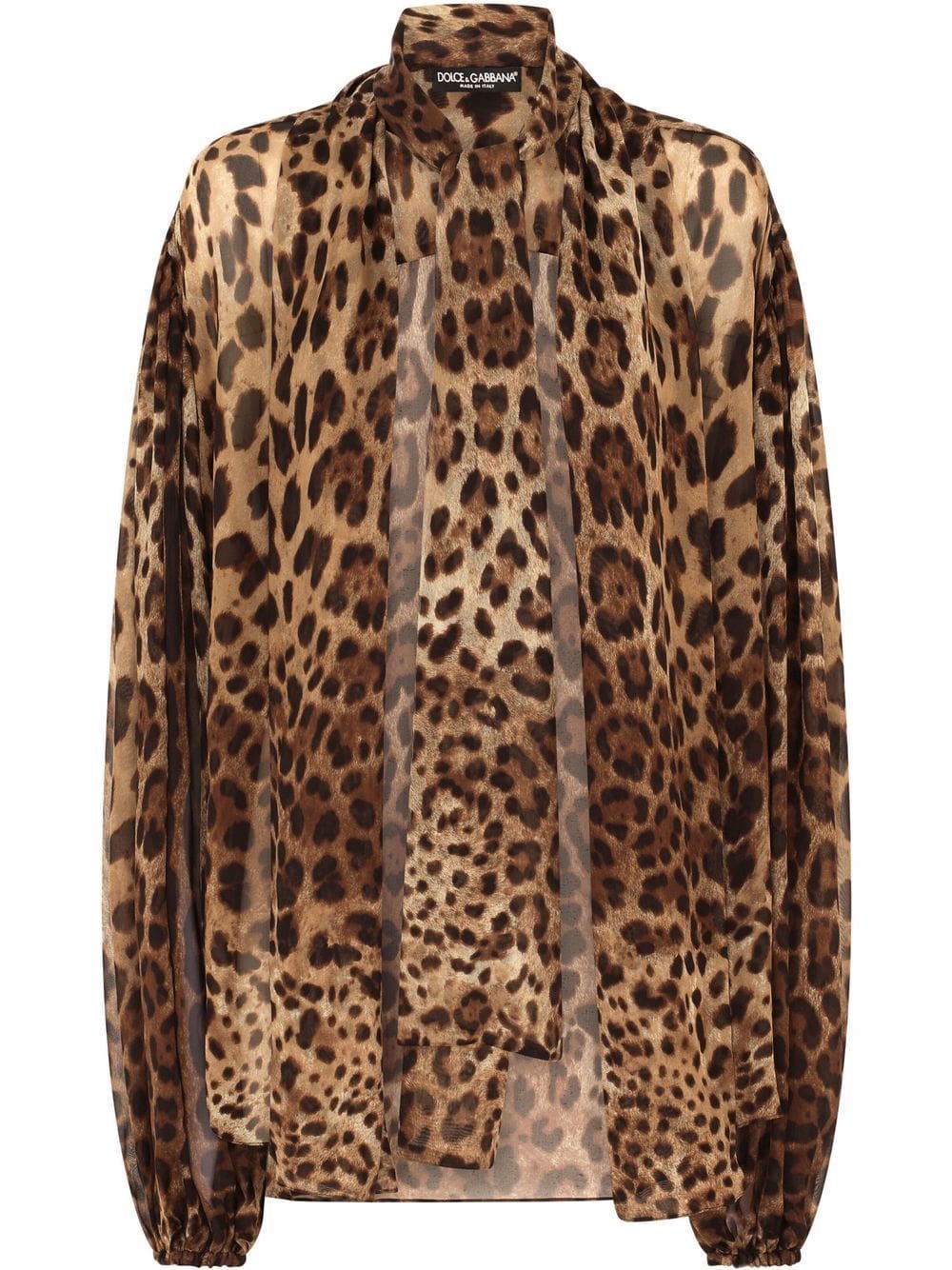 Dolce & Gabbana leopard-print chiffon shirt
