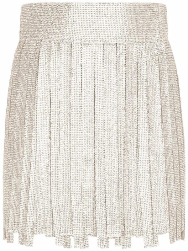 Dolce & Gabbana  rhinestone-embellished fringed mini skirt