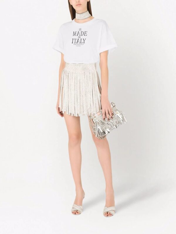 Dolce & Gabbana  rhinestone-embellished fringed mini skirt - Image 2