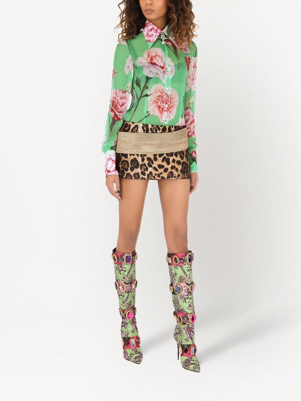 Dolce & Gabbana floral-print silk georgette shirt - Image 2