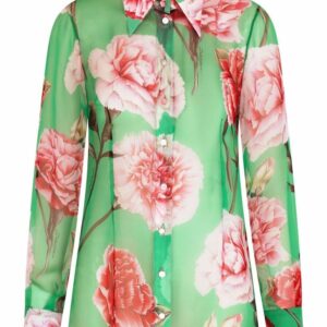 Dolce & Gabbana floral-print silk georgette shirt