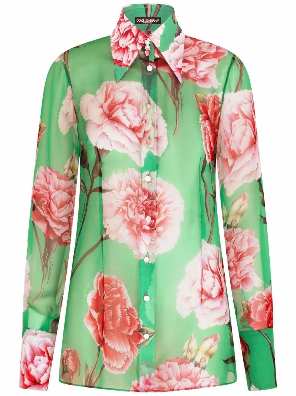 Dolce & Gabbana floral-print silk georgette shirt