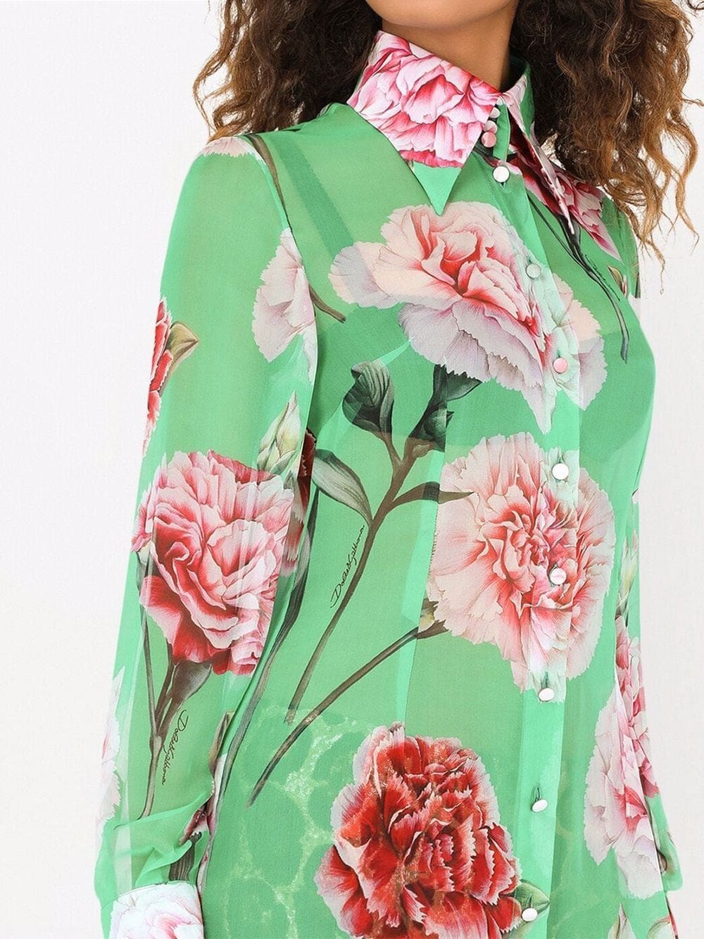Dolce & Gabbana floral-print silk georgette shirt - Image 5