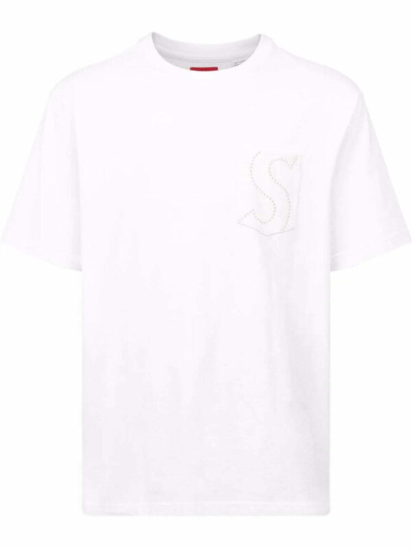 Supreme  laser cut S logo pocket T-shirt