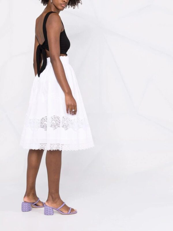 Dolce & Gabbana  floral lace flared midi skirt - Image 4