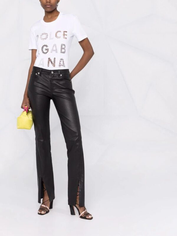 Dolce & Gabbana  openwork-logo cotton T-shirt - Image 2