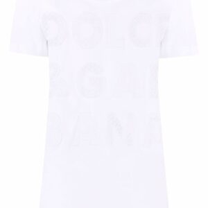 Dolce & Gabbana openwork-logo cotton T-shirt