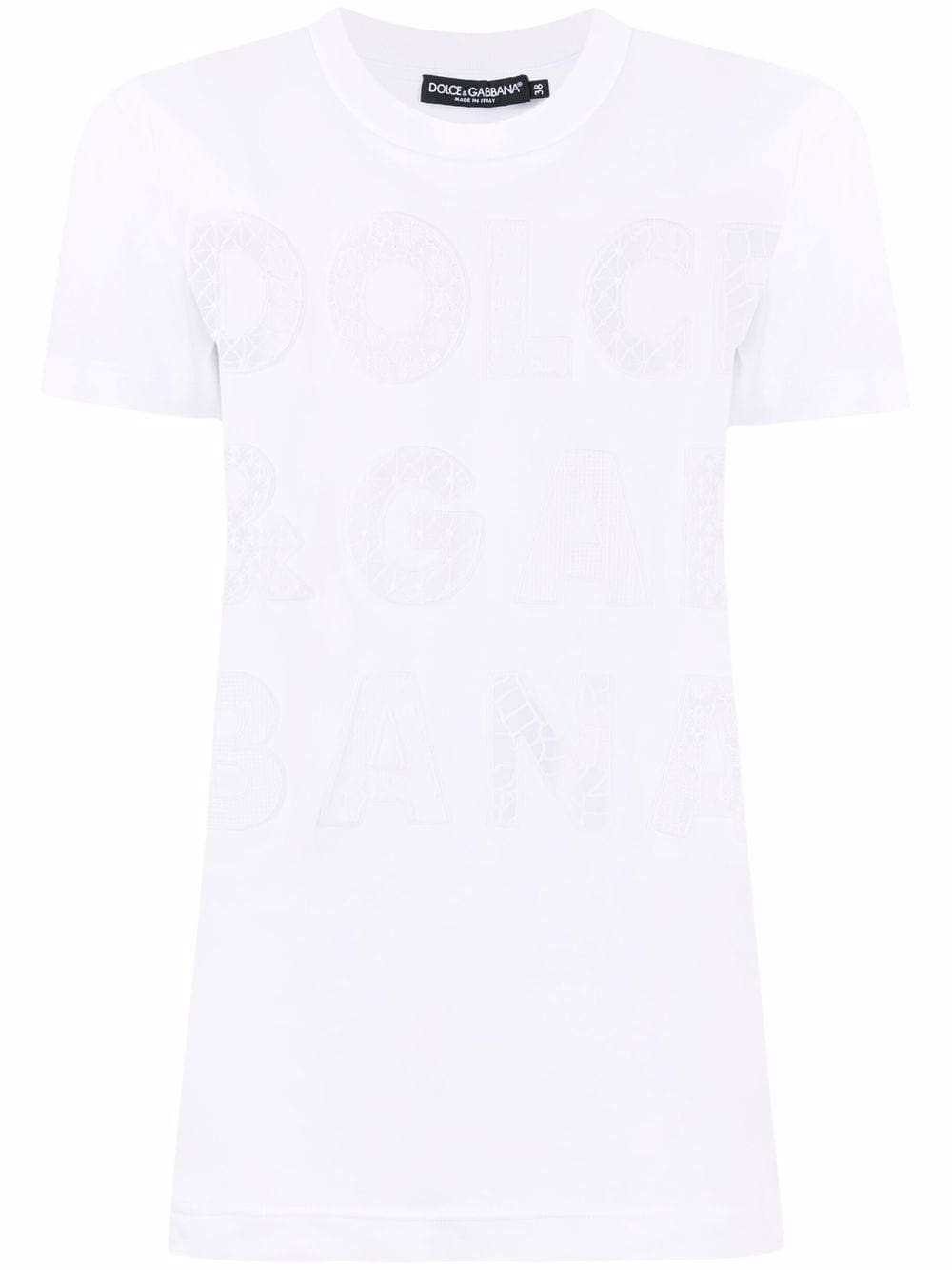 Dolce & Gabbana openwork-logo cotton T-shirt