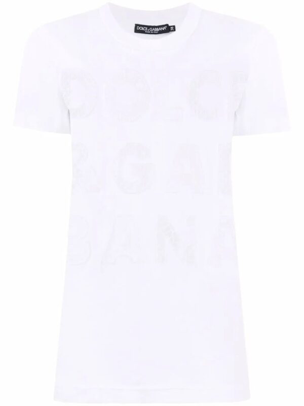 Dolce & Gabbana  openwork-logo cotton T-shirt