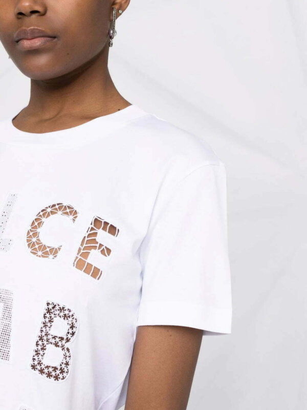 Dolce & Gabbana  openwork-logo cotton T-shirt - Image 3