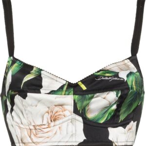 Dolce & Gabbana rose-print bralette