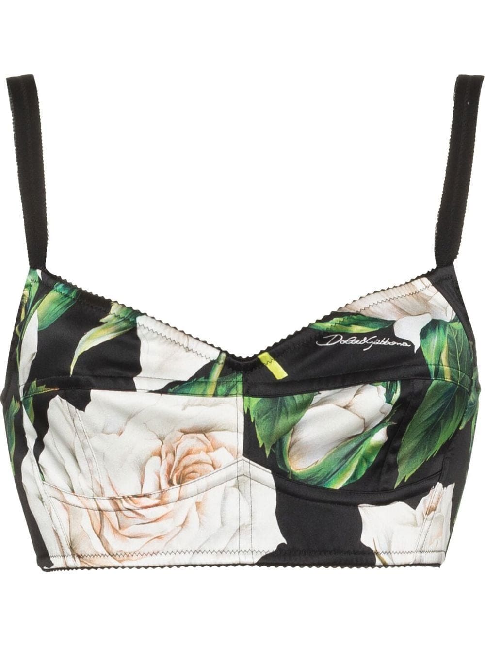 Dolce & Gabbana rose-print bralette