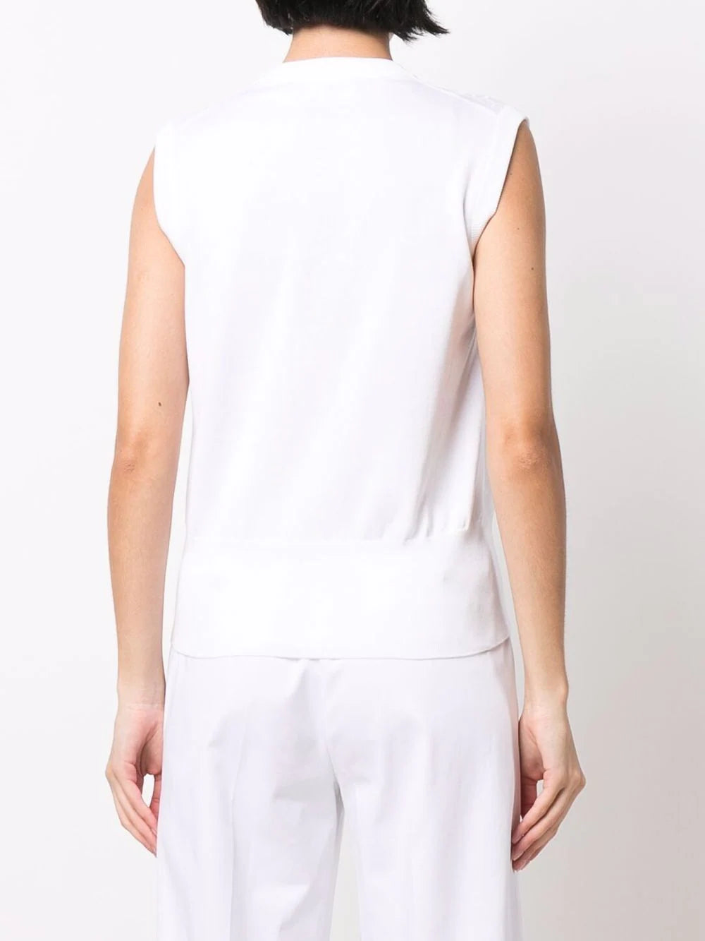 Dolce & Gabbana floral-embroidery open-work tank top - Image 4