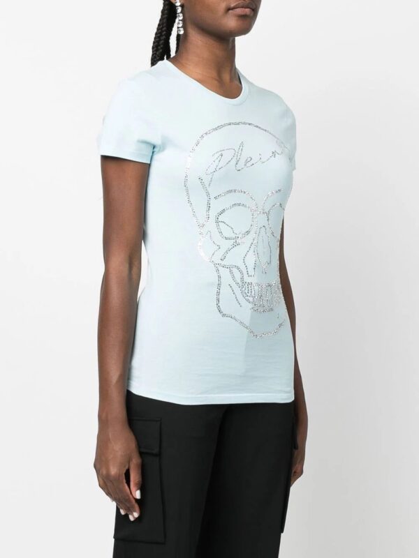 Philipp Plein  crystal skull cotton T-shirt - Image 3