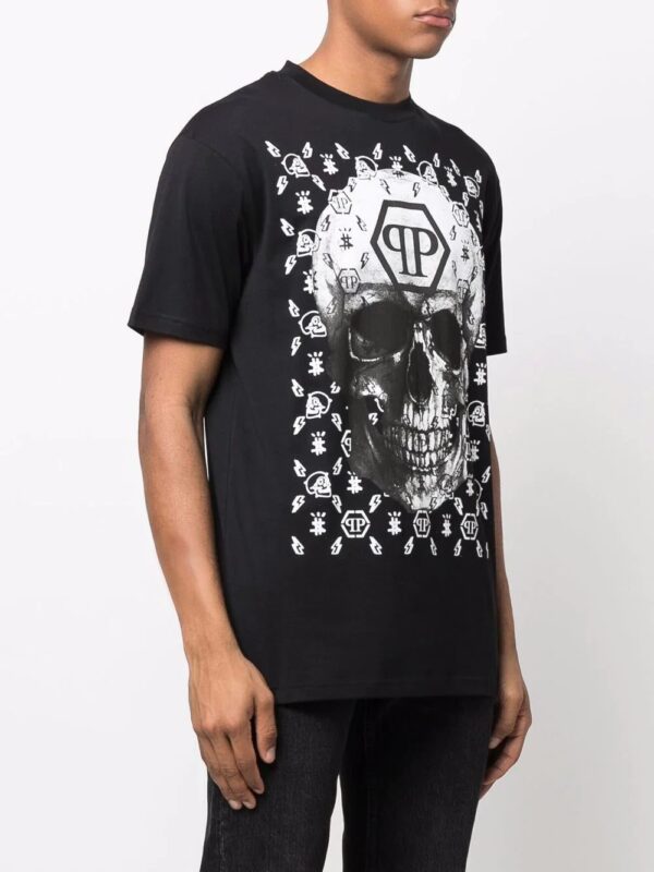 Philipp Plein  skull logo graphic-print T-shirt - Image 4