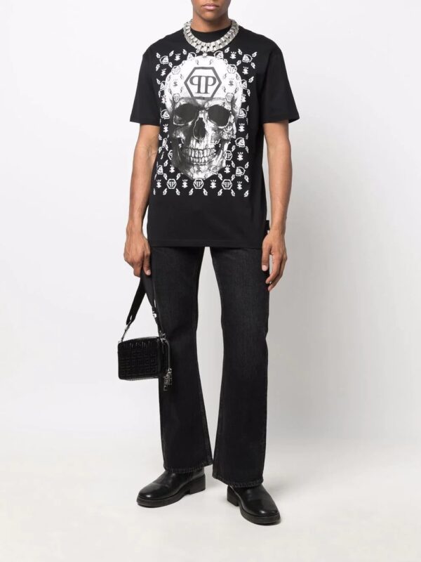 Philipp Plein  skull logo graphic-print T-shirt - Image 2