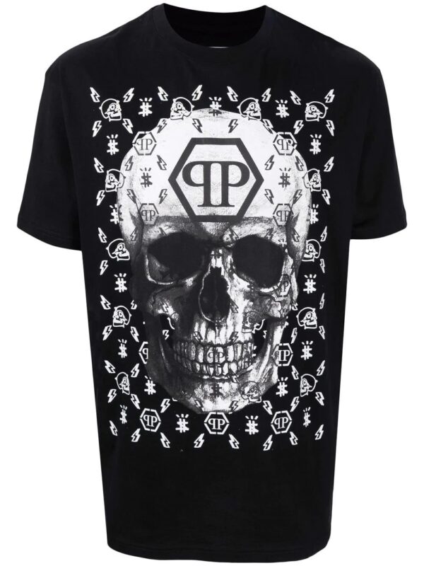 Philipp Plein  skull logo graphic-print T-shirt