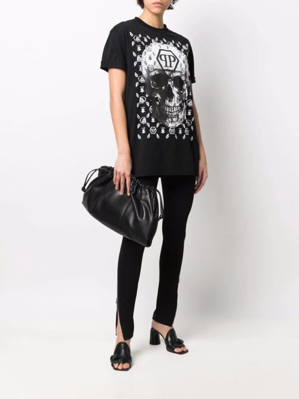 Philipp Plein  skull logo graphic-print T-shirt - Image 3