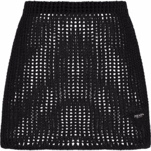 Prada  openwork knit mini skirt