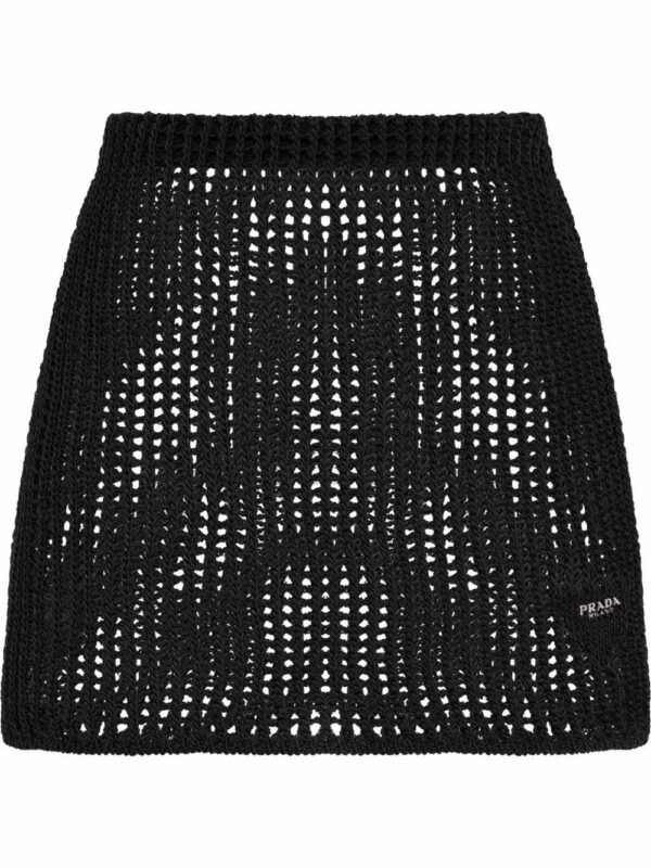Prada  openwork knit mini skirt