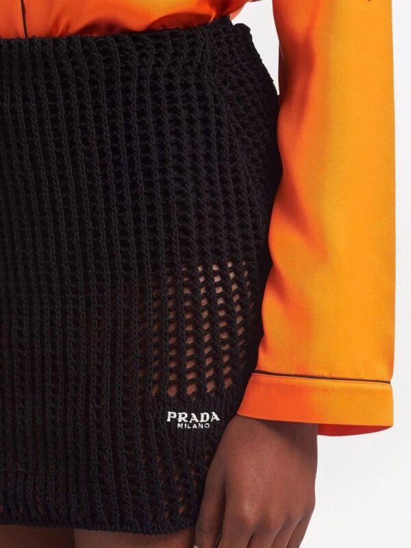 Prada  openwork knit mini skirt - Image 4