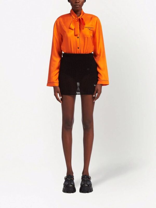 Prada  openwork knit mini skirt - Image 2