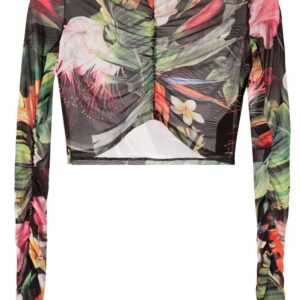 Philipp Plein Flowers long-sleeve top