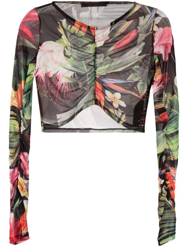 Philipp Plein  Flowers long-sleeve top