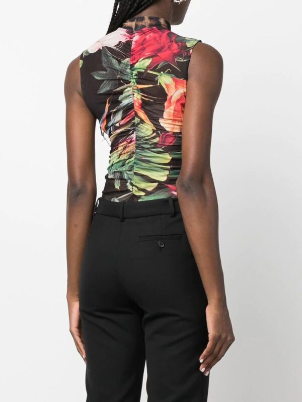 Philipp Plein  floral sleeveless bodysuit - Image 4