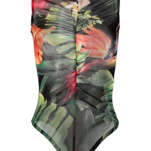 Philipp Plein floral sleeveless bodysuit