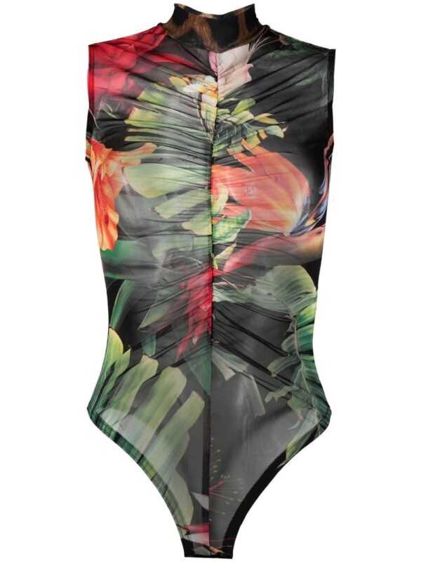 Philipp Plein  floral sleeveless bodysuit