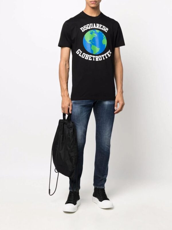Dsquared2  Globetrotter logo-print T-shirt - Image 2