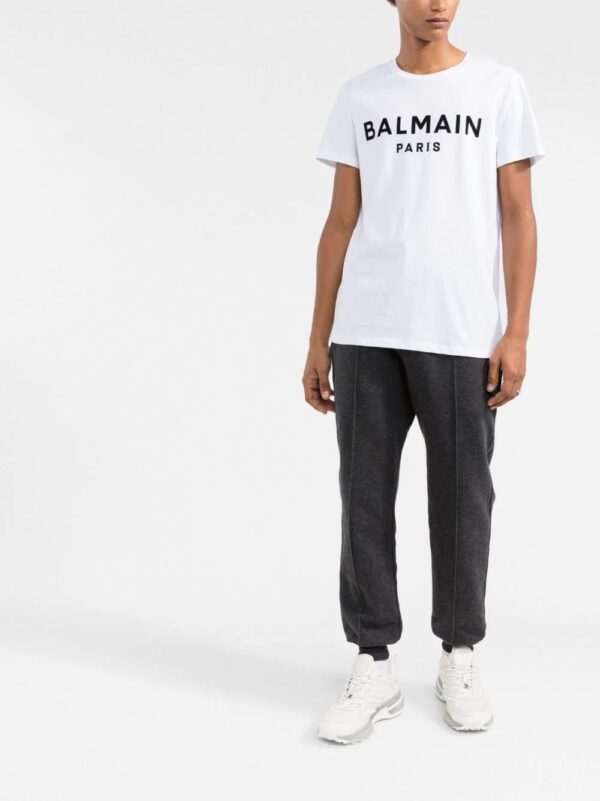 Balmain  flocked-logo T-shirt - Image 2
